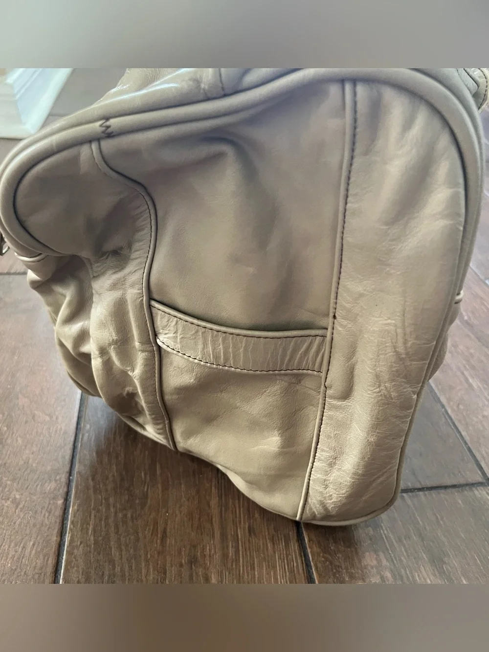 Vintage Mercedes Benz Leather Weekender Duffel Bag-Rare